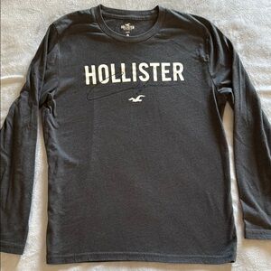Men’s Hollister Charcoal Long Sleeve Sleep Tee- XS